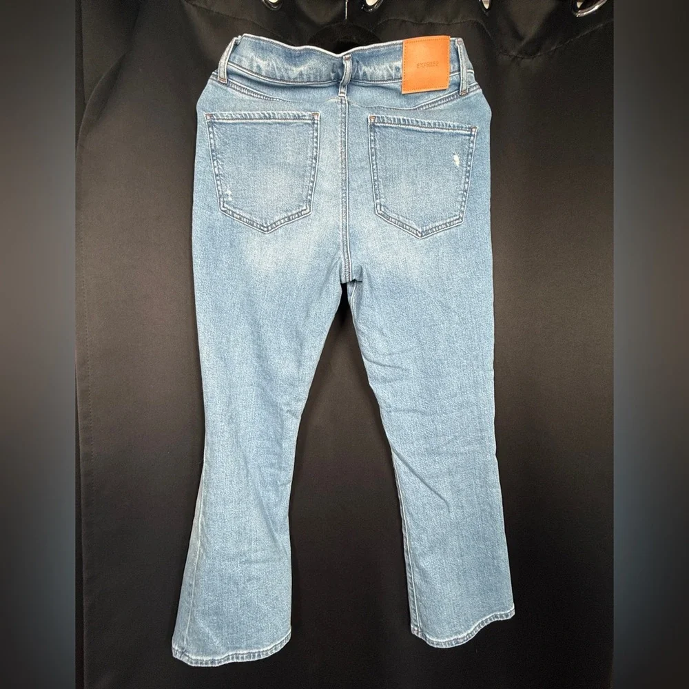Express Light Blue cropped flare Leg Jeans - Picture 2 of 5